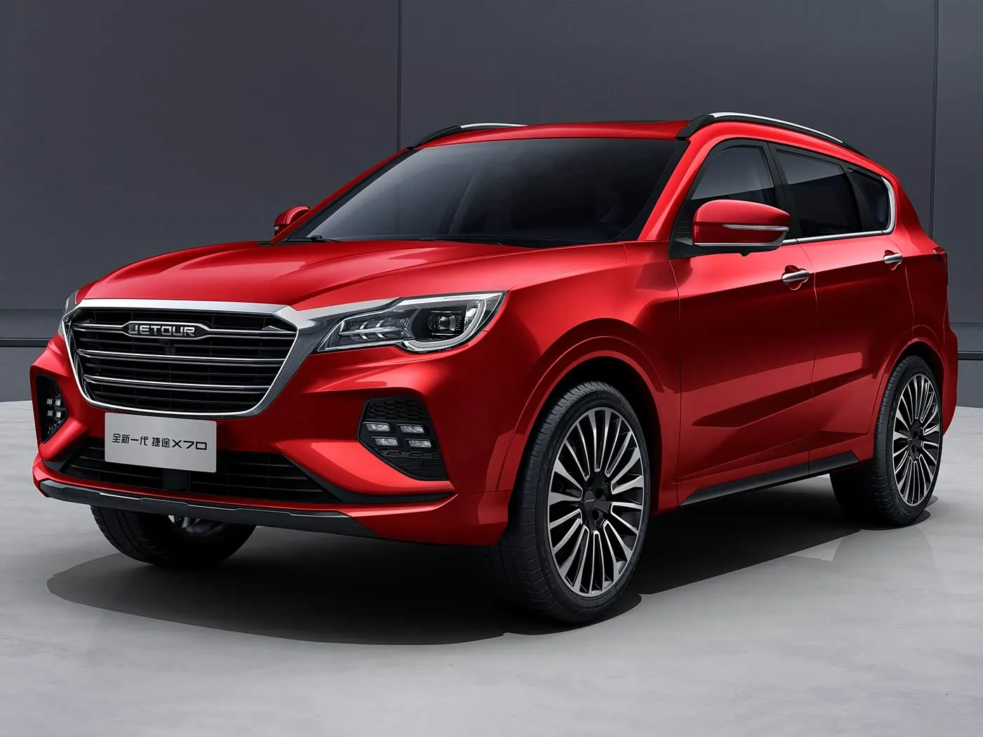 العلامة التجارية الجديدة شيري جيتور X70 SUV محرك أوتوماتيكي Euro VI الانبعاثات سبيكة سقف رف الكاميرا الخلفية مقاعد جلدية