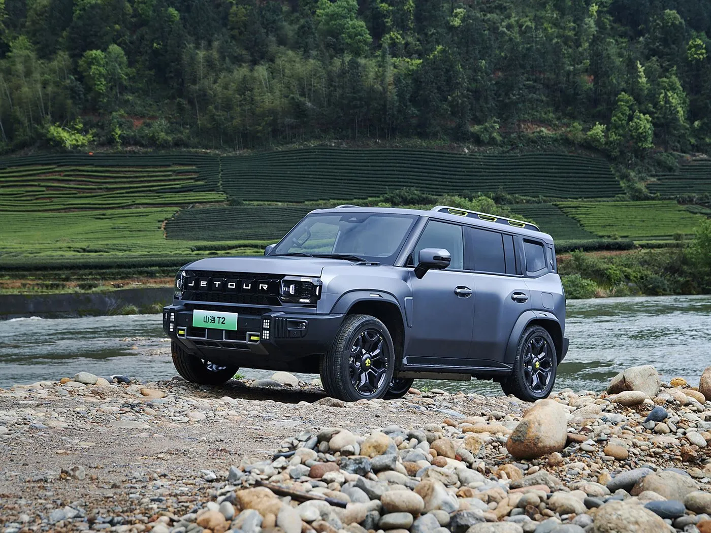 Jetour T2 SUV إصدار هجين Euro VI وصول جديد Light Turbo ACC علبة تروس أوتوماتيكية توجيه يسار من الجلد
