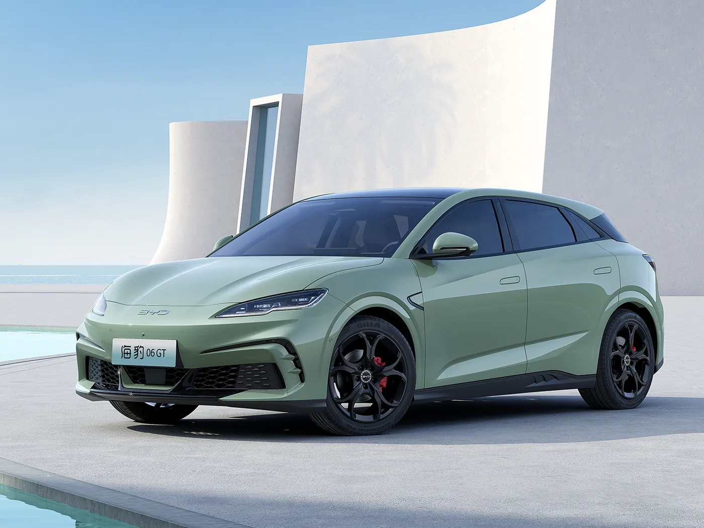 BYD Seal 06GT Heatwave Edition الكهربائية هاتشباك 550 AWD 3000W قوة المحرك 4x4 Mini Auto مع تجربة يسار ديناميكية