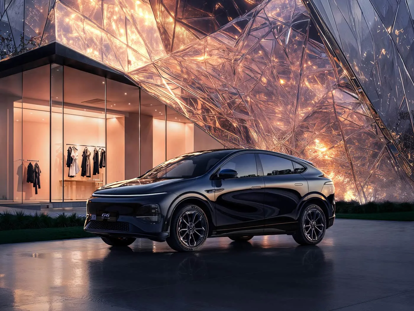 Xpeng G6 كهربائي صغير SUV صندوق تروس أوتوماتيكي 4WD محرك مع بطارية ليثيوم سيارة طاقة جديدة توجيه يسار محرك خلية الوقود EV